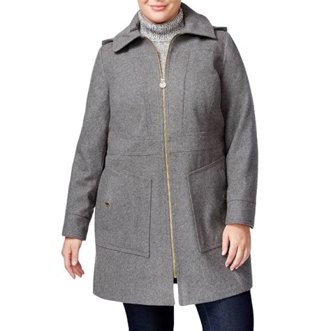 michael michael kors wool blend three button walker coat|2.